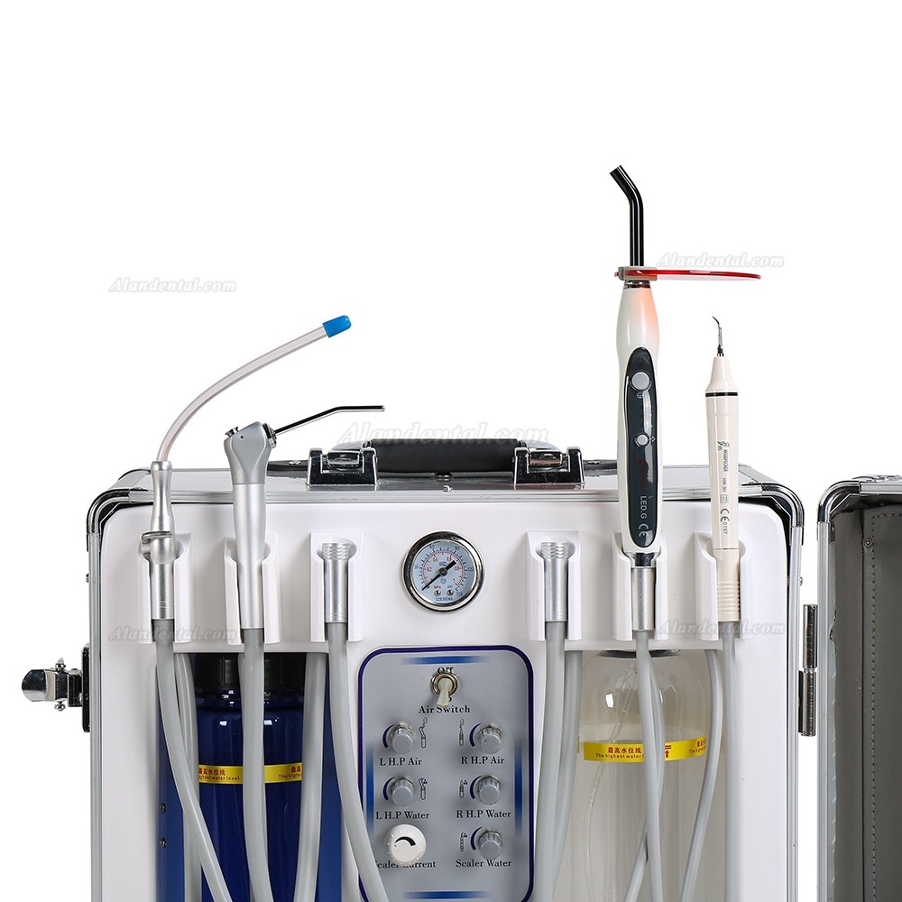 BEST® Portable Dental Unit BD406 W/ 3-Way Syringe+Suction+LED Curing Light+HP Tube